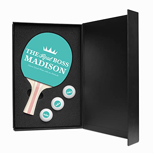 Infusion Ping Pong Paddle and Balls Boxed Gift Set - color: The Real Boss