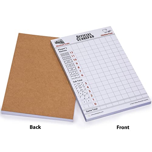 Yellow Mountain Imports Mexican Train and Chicken Foot Dominoes Scorepad/Scoring Sheets (8.2 x 5.5 Inches) - 60 Sheets - size: Mexican Train/Chicken Foot - 60 sheets