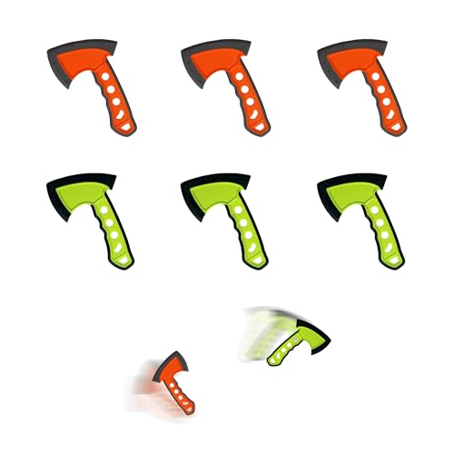 6 Pcs Throwing Accessories Replacement for Bristle Axe Target Board-Soft Tip Darts, Ninja Star and Plastic Throwing Game-Compatible with Most of The Bristle Axe Throwing and Dart Board