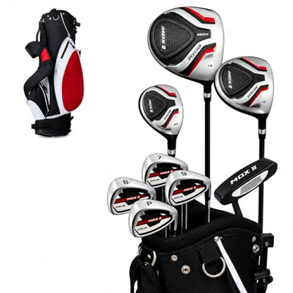 Precise Complete Teen Golf Club Set for Ages 13–16 – Includes Titanium Driver, Stainless Steel Hybrid, 7–PW Irons, Putter, Stand Bag & 3 Headcovers – Graphite/Steel Shafts