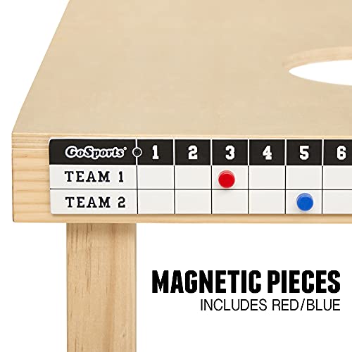GoSports Premium Cornhole Scoreboard with Magnetic Scorekeepers - Mounts to Any Cornhole Board