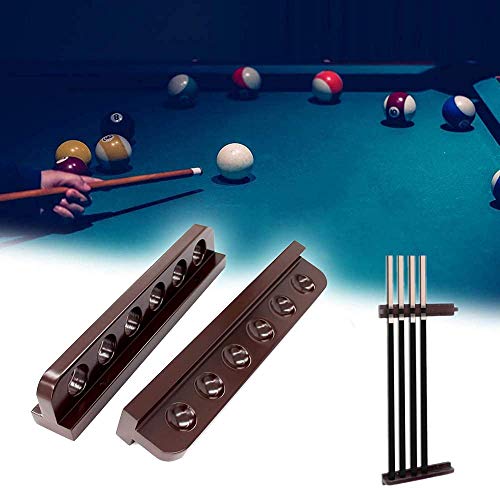 Traditional Wall Mounted Billiard Cue Rack, Billiard Entertainment Accessories for Family Kids, Snooker Pool Cue Rack Holds 6 Cues 33cmx7cmx2cm