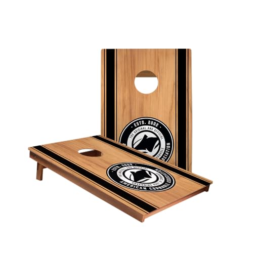 ACA Backyard Series Cornhole Boards | Solid Wood Outdoor Corn Hole Game Set | Choose Tailgate 2x3 or Regulation 2x4 Sizes | 10+ Design Options - color: Classic Stripes 2x3 Boards, size: D. RESIN Bags | Include Case + LED Lights