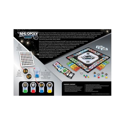 MasterPieces NHL Opoly Junior Board Game - Official Licensed Hockey Game for Family Game Night, Sports Themed Tabletop Play, Hockey Gifts for Boys 8-12, Fun Interactive Ice Hockey Experience