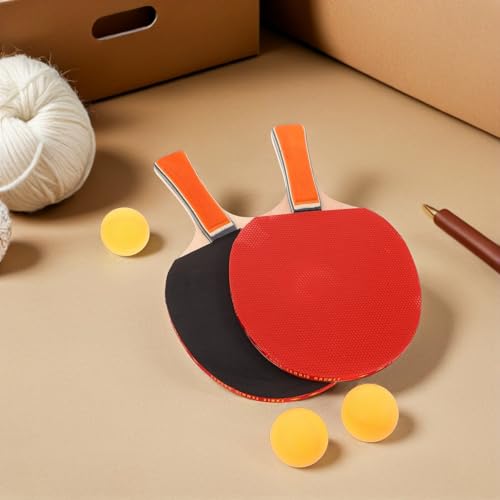 STOBAZA Table Tennis Training Set with 2 Indoor/Outdoor Paddles, 3 Ping Pong Balls, and Carrying Case – Sports Gear for Practice and Recreational Play