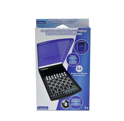 Lexibook, Electronic Travel Chess Set, 32 Pieces, 64 Difficulty Levels, 1 to 2 Players, Strategy Game, Family Board Game, LCG500 - style: LCG500