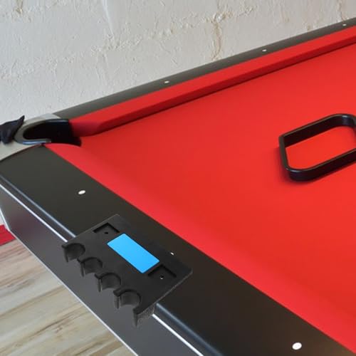 Cabilock 2pcs Wall Mounted Pool Cue Rack Holder with 4-hole Weighted Design and Non-slip Pads, Billiards Accessories Organizer for Game Rooms and Professional Pool Table Storage