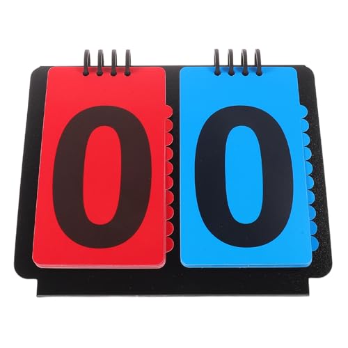 Toddmomy Sports Scoreboard with Flip Numbers, Flip Score Board Portable Scoreboard for Football Basketball Table Tennis, Manual Tabletop Score Keeper for Sports Events