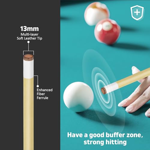 57 inch Pool Cue Stick Billiard Cue Sticks Pool Stick 20OZ Set of 2 for Beginners,Cue for Pool Table,Pool Sticks with 13mm Tip