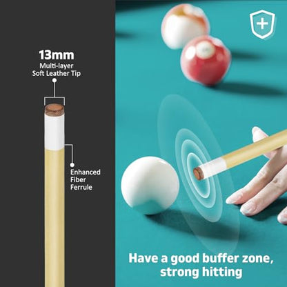57 inch Pool Cue Stick Billiard Cue Sticks Pool Stick 20OZ Set of 2 for Beginners,Cue for Pool Table,Pool Sticks with 13mm Tip