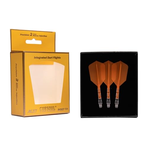 CUESOUL ROST T19 Integrated Dart Shaft and Flight Slim Shape M Size 28mm - color: Orange