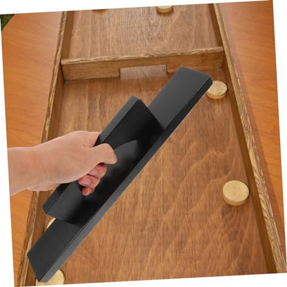 Shuffleboard Supplies Black Sand Cleaning Brush Wood Shuffleboard Cleaning Brush Polyester Fiber - color: Black