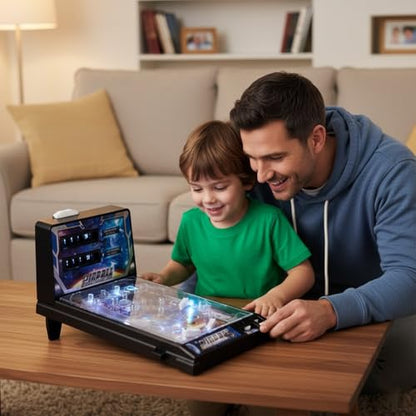 Kids Tabletop Pinball Machine, Arcade Alley Games Electronic Pinball Game with Lights & Sounds, Fun Ball Shooting for Family Indoor Playroom