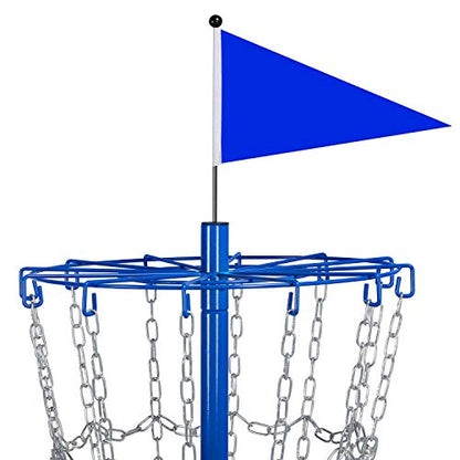 Yaheetech Portable Disc Golf Target Set of 2 for Indoor & Outdoor, Metal Frisbee Golf Basket 12-Chain Flying Disc Golf Target, Sturdy and Robust, Blue