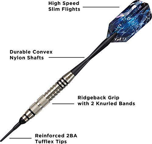 Viper Silver Thunder Soft Tip Darts - size: 18 Grams, style: 2 Knurled Bands