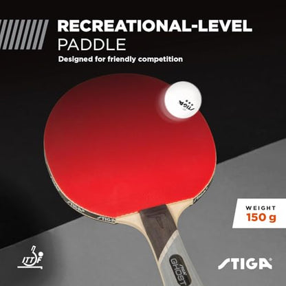 STIGA Beginner Ping Pong Paddles - Recreational to Performance Table Tennis Rackets Ages and Skill Levels - Multiple Styles + Performance Levels Available - style: Ghost
