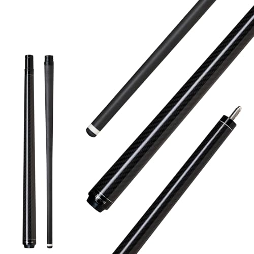 Carbon Fiber Short Pool Cue,32"/36"/42"/48" Low Deflection Kids Pool Cue,Professional Carbon Fiber Billiard Cue Shaft 5/16×18 - color: 32",12.5mm Tip