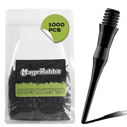 CL08 Series Darts Soft Tip, 1000pcs/bag, 2BA Thread Plastic Tip for Darts, Soft Dart Tips Set, Dart Accessories,Soft Tip Sets