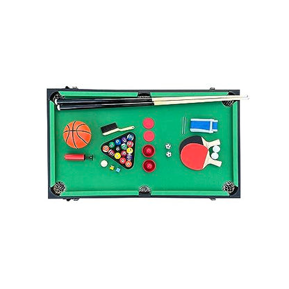 KICK Minotaur 48" 5-in-1 Multi-Game Table - Foosball, Glide Hockey, Billiards/Pool, Ping Pong & Basketball - color: Brown