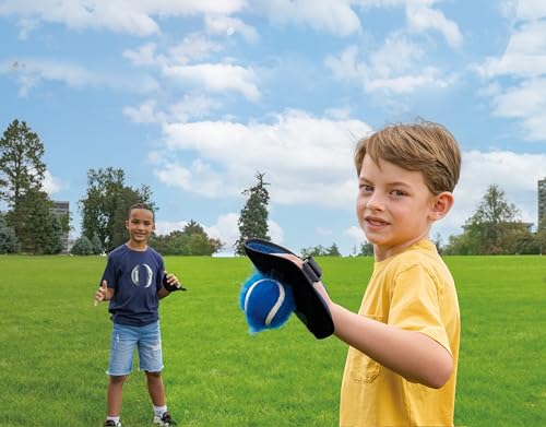 P1 Toss and Catch Ball Game - Micro Grip for Improved Catch, Release, and Durability - Double Neoprene Backing - Sticky Throw Balls for Kids Outdoor Games - Ages 5+