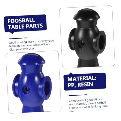 6pcs Foosball Players Replacement for Tabletop Football Machine Resin Football Figures with Smooth Surface Compatible with Standard Rods Team Accessories