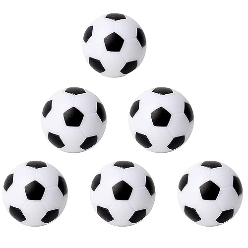 Foosball Table Balls 1.42 Inch Table Soccer Balls for Foosball Tabletop Game Foosball Accessory Replacements Multicolor World Cup Foosball/Gifts - color: 6PCS Black