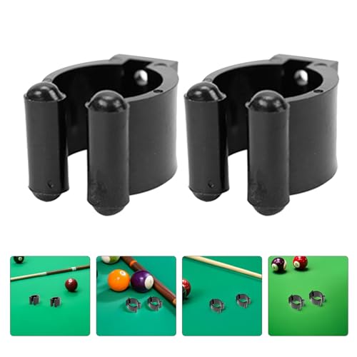 24pcs Wall Mounted Pool Cue Holder Clips, Snooker Cue Stick Clamps with Fixed Mount, Fishing Rod Storage Rack for Home Bar and Game Room