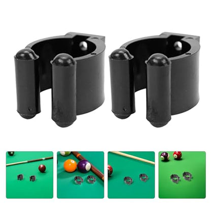 24pcs Wall Mounted Pool Cue Holder Clips, Snooker Cue Stick Clamps with Fixed Mount, Fishing Rod Storage Rack for Home Bar and Game Room