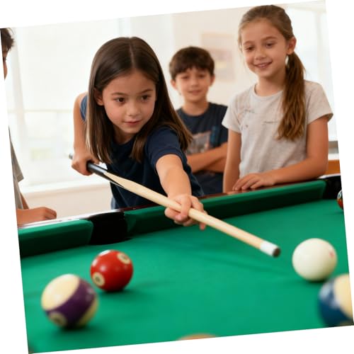 2Pcs Billiard Cue Sticks Short Pool Cue for Tight Spaces for Beginners and Wood Construction for Practice and Game Improvement