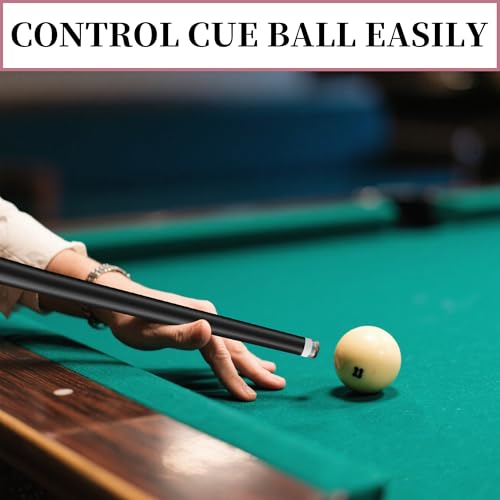 58" 2-Piece Pool Cue Stick - Fiberglass & Maple Professional Billiard Pool Stick