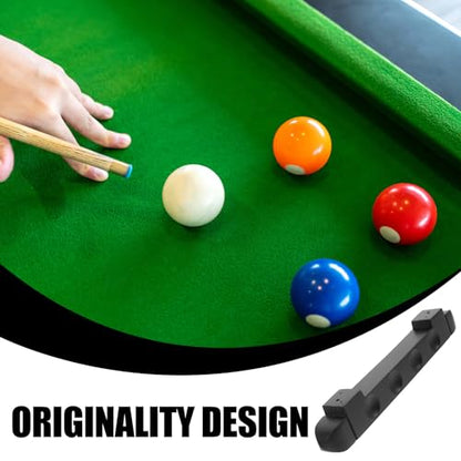 minkissy Billiard Cue Rack Wall-mounted 4-hole Solid Wood Pool Cue Holder Set of 2 Black Decorative for Game Room