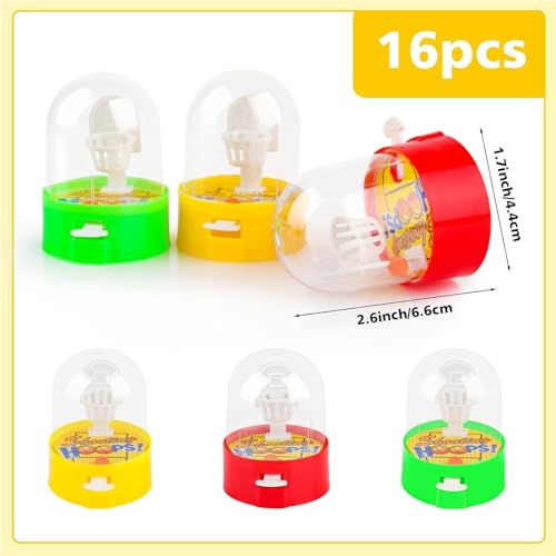 Mini Basketball Games 16pcs Finger Basketball Shooting Games Basketball Party Supplies Favor for Kids 8-12 Desktop Table Basketball Hoop Fidget Game Space Birthday Party Decorations Supplies - style: 16PCS