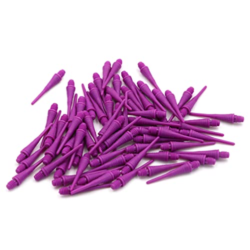 CUESOUL 100 Pieces Soft Tip Points for Soft Tip Darts - color: Purple