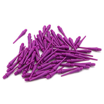 CUESOUL 100 Pieces Soft Tip Points for Soft Tip Darts - color: Purple