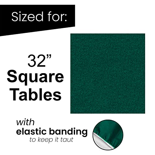 Felt Card Game Table Cover for Playing Cards, Poker, Mahjong, Domino, Bridge and Board Game - Green, 32 in - color: Green, size: 32" x 32" (Square)