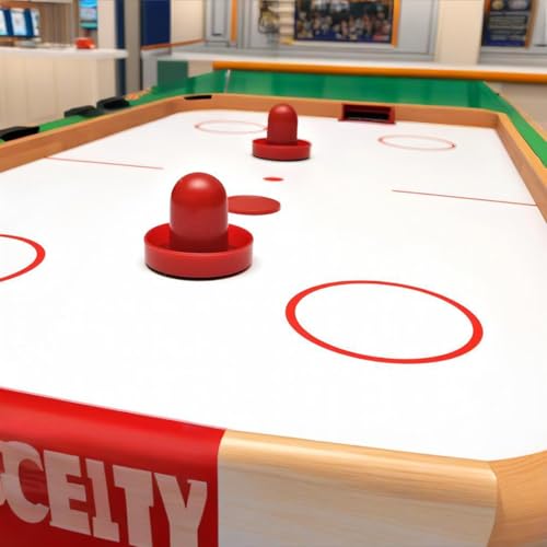Air Hockey Set - 2 Air Hockey Pushers and 4 Air Hockey Pucks for Game Tables | Replacement Air Hockey Paddles and Pushers | Perfect Accessories for Air Hockey Games (2 Striker, 4Pucks) - size: Small
