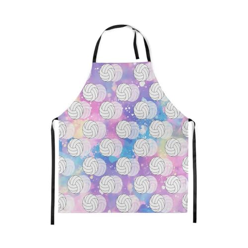 Manfei Volleyball Kids Kitchen Apron - color: Dreamy Purple