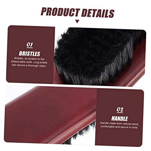 2pcs Billiard Table Broom Billiard Table Pool Table Clean Brush Pool Table Brush Set Multifunctional Cleaning Brush Felt Kit Wood Cleaner Billiards Pool Table Clean Brush