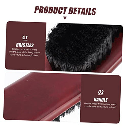 2pcs Billiard Table Broom Billiard Table Pool Table Clean Brush Pool Table Brush Set Multifunctional Cleaning Brush Felt Kit Wood Cleaner Billiards Pool Table Clean Brush