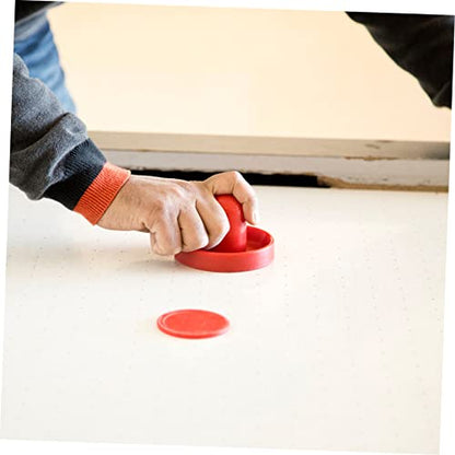 POPETPOP Air Hockey Pusher Set 96mm Plastic Replacement Parts for Table Hockey Sturdy Pucks and Accessories Included for Recreation Rooms
