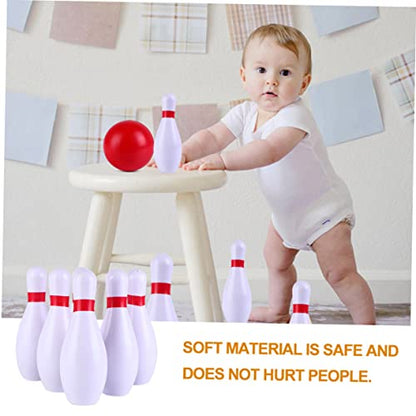 Abaodam 1Set Bowling for Indoor PU Bowling Game with Pins Balls Fun Exercise for Boys Enhances Coordination Observation Skills