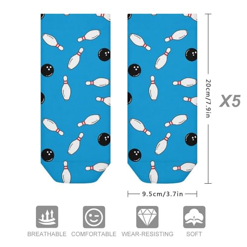 5 Pairs Women’s Low Cut Ankle Socks, Soft Athletic No Show for Running Yoga Daily Wear - color: Picture (15)