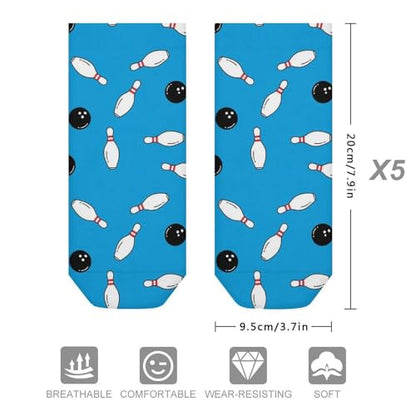 5 Pairs Women’s Low Cut Ankle Socks, Soft Athletic No Show for Running Yoga Daily Wear - color: Picture (15)