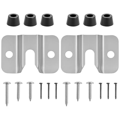 Mabor 2 Set Portable Dart Board Mounting Bracket, Includes Screws, Nails and Stabilisers Dart Board Hanging Hardware Kit Wall Bracket for Hanging Dartboard