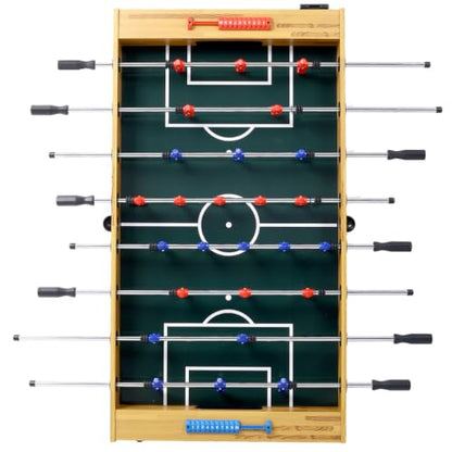 54 Inch Foosball Table for Adults & Family, Full Size Soccer Game Table with Steel Rods, E-Z Spin Bearings, Adjustable Leg Levelers, Ergonomic Handles & Manual Scoring, Brown Wood Finish