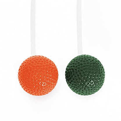 KH Ladderball Balls Set 6 Pack Replacement Balls Ladder Toss Game Balls Soft Golf Balls Safe for Kids - color: Orange,Grass Green