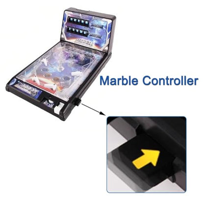 Retro Arcade Machine Pinball Machine for Kids, Tabletop Electronic Pinball Game with Lights and Sounds, Desktop Ball Shooting Toy for Adults Birthdays