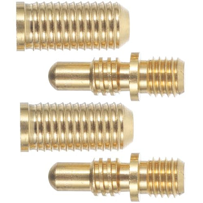 Totority Billiard Cue Joint Screws 2 Sets Heavy Duty Copper Pool Cue Extension Hardware, Professional Snooker Connecting Pins for Repair & Shaft Extension, Replacement Accessories