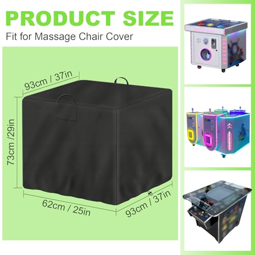 Arcade Table Cover, 600D Oxford Covers Compatible with Arcade1Up Pac-Man Head-to-Head Arcade Machine ,Waterproof & Dust-Proof, Indoor Game Table Accessories,Black,36.6*24.4*28.7inch (Cover only)