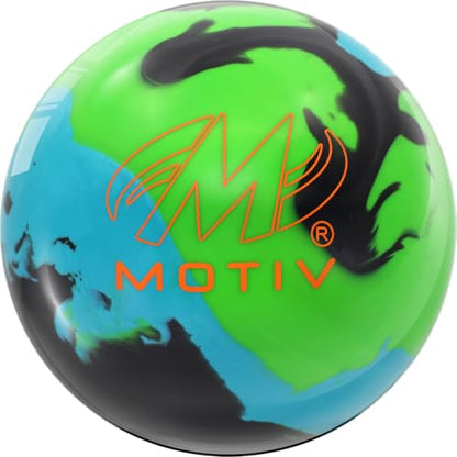 MOTIV Ascend - Bowling Ball, Entry Level, Light Oil, Available in 10-15 Pounds - color: Green/Teal/Black Pearl, size: 10 Pounds